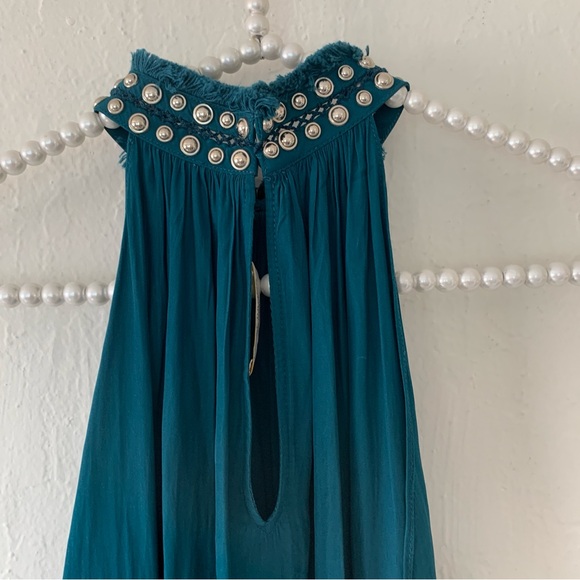 Ramy Brook Cara Embellished Mock-Neck Halter Top - Picture 7 of 12